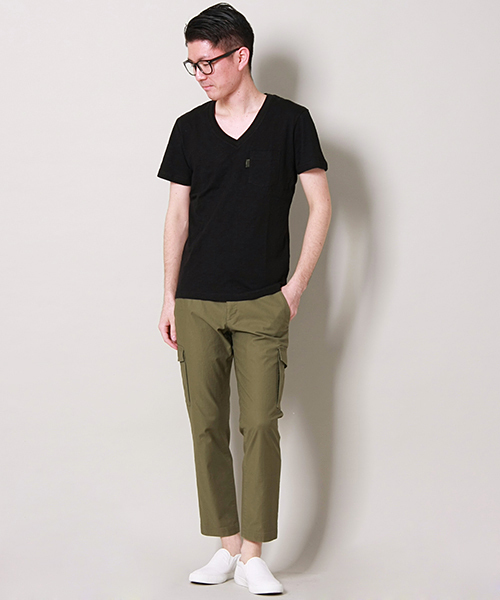 AKM（エイケイエム）の「AKM×MEN'SMELROSEスラブ天竺Tシャツ（Tシャツ/カットソー・メンズ・ホワイト/ブラック/ネイビー・MEDIUM/LARGE/SMALL）」の6枚目の写真