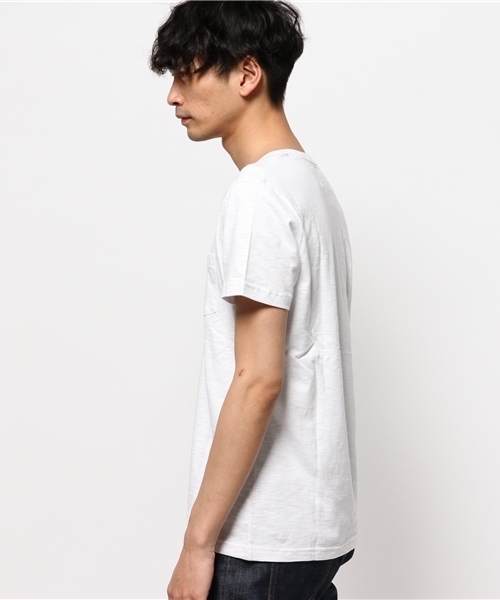 AKM（エイケイエム）の「AKM×MEN'SMELROSEスラブ天竺Tシャツ（Tシャツ/カットソー・メンズ・ホワイト/ブラック/ネイビー・MEDIUM/LARGE/SMALL）」の14枚目の写真