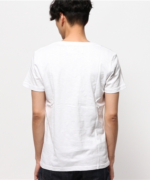 AKM（エイケイエム）の「AKM×MEN'SMELROSEスラブ天竺Tシャツ（Tシャツ/カットソー・メンズ・ホワイト/ブラック/ネイビー・MEDIUM/LARGE/SMALL）」の15枚目の写真