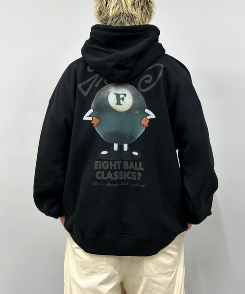 WHO'S WHO gallery（フーズフーギャラリー）の「COOPER FACTビリヤードフォトパーカー（パーカー・レディース・ブラック/アッシュグレー/チャコールグレー・FREE）」の2枚目の写真