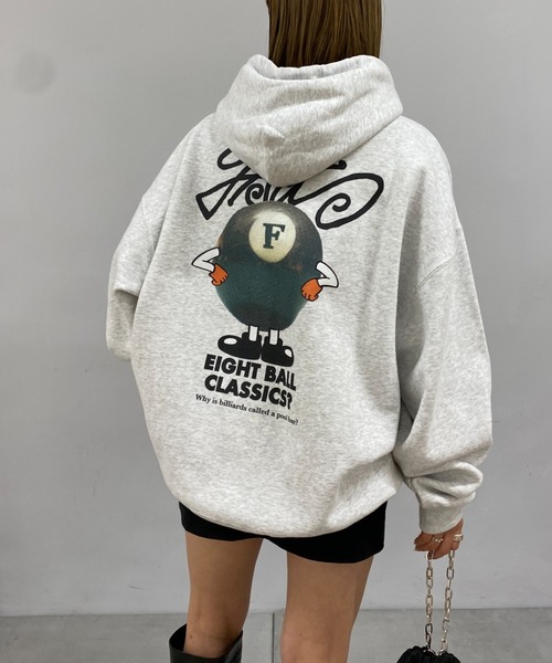 WHO'S WHO gallery（フーズフーギャラリー）の「COOPER FACTビリヤードフォトパーカー（パーカー・レディース・ブラック/アッシュグレー/チャコールグレー・FREE）」の6枚目の写真
