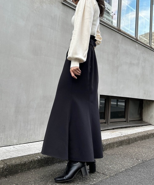 INGNI（イング）の「共ベルト付金ボタンマーメイド／スカート（スカート・レディース・ピンク/ブルー/ブラック/ライトベージュ・FREE）」の7枚目の写真