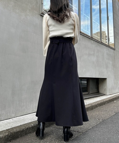 INGNI（イング）の「共ベルト付金ボタンマーメイド／スカート（スカート・レディース・ピンク/ブルー/ブラック/ライトベージュ・FREE）」の8枚目の写真