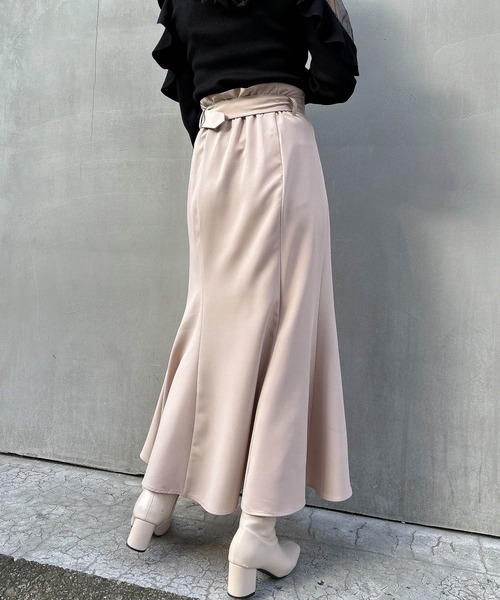 INGNI（イング）の「共ベルト付金ボタンマーメイド／スカート（スカート・レディース・ピンク/ブルー/ブラック/ライトベージュ・FREE）」の10枚目の写真