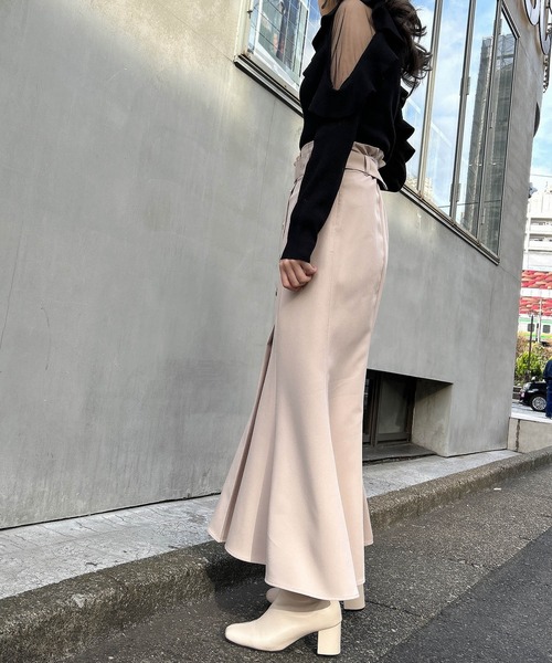 INGNI（イング）の「共ベルト付金ボタンマーメイド／スカート（スカート・レディース・ピンク/ブルー/ブラック/ライトベージュ・FREE）」の12枚目の写真