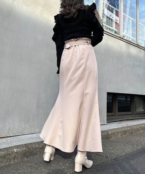 INGNI（イング）の「共ベルト付金ボタンマーメイド／スカート（スカート・レディース・ピンク/ブルー/ブラック/ライトベージュ・FREE）」の13枚目の写真