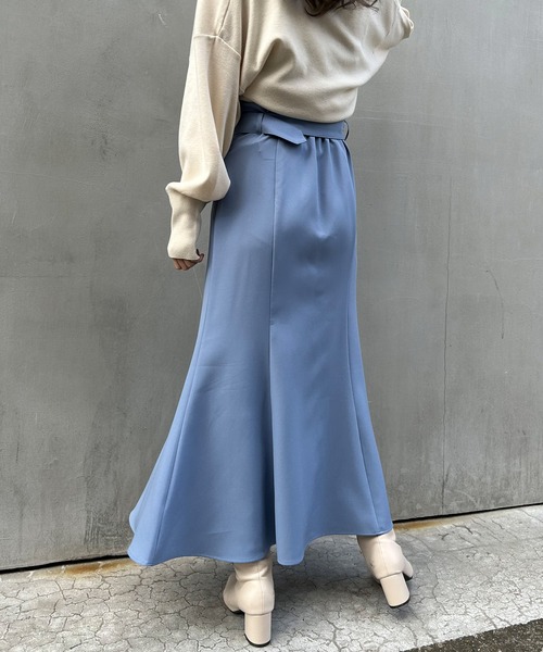 INGNI（イング）の「共ベルト付金ボタンマーメイド／スカート（スカート・レディース・ピンク/ブルー/ブラック/ライトベージュ・FREE）」の17枚目の写真