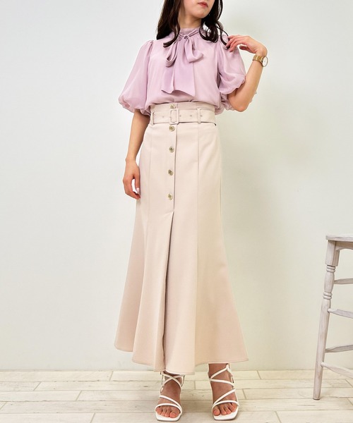 INGNI（イング）の「共ベルト付金ボタンマーメイド／スカート（スカート・レディース・ピンク/ブルー/ブラック/ライトベージュ・FREE）」の22枚目の写真