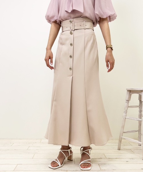 INGNI（イング）の「共ベルト付金ボタンマーメイド／スカート（スカート・レディース・ピンク/ブルー/ブラック/ライトベージュ・FREE）」の20枚目の写真