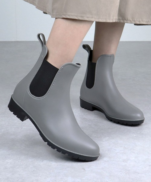 AAA+（サンエープラス）の「サイドゴアレインブーツ（レインシューズ・レディース・ネイビー/ダークブラウン/ブラック/グレー/ブラウン系その他・SS/M/XXXS/L/XXS/LL/S）」の3枚目の写真