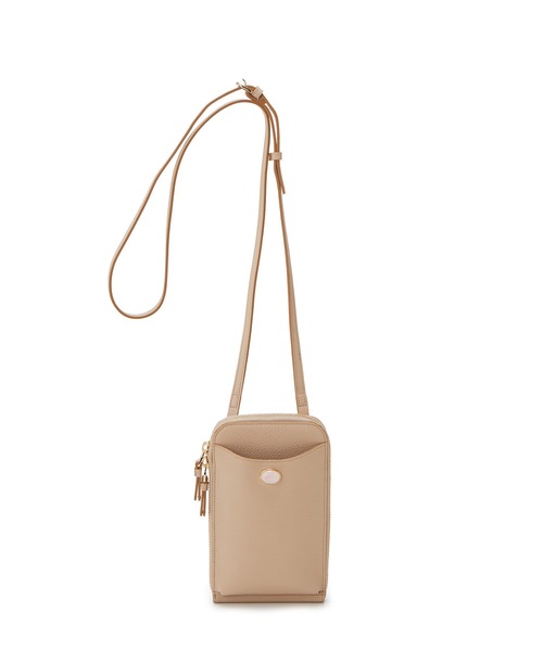 TOPKAPI（トプカピ）の「【TOPKAPI/トプカピ】 gemdrops ジェムドロップ ミニエンボスレザー 天然石 スマホショルダー（ショルダーバッグ・レディース・ブラック/オフホワイト/ミント/トップグレー/キャメル/ピンクベージュ・FREE）」の6枚目の写真