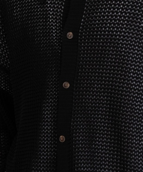 WEGO（ウィゴー）の「WEGO/メッシュニットビッグシャツ（カーディガン/ボレロ・メンズ・レッド/ブラック/マスタード/サックスブルー/アイボリー/グリーン・LARGE/MEDIUM）」の15枚目の写真