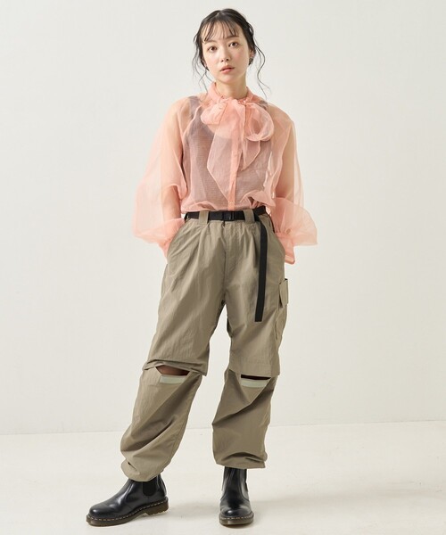 FREAK'S STORE(フリークスストア)の「シアーボウタイリボンブラウス(シャツ/ブラウス・レディース・ブラック/ピンク/ナチュラル・フリ-)」の17枚目の写真