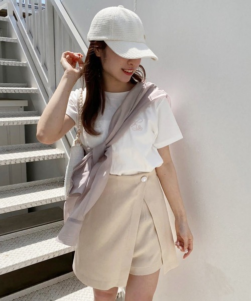 ナップタイム2022 コーデュロイシャツワンピ　未使用タグ付き　最終値下げ！ 大きいサイズ＞コーデュロイ切替バンドカラーゆるシルエットシャツ