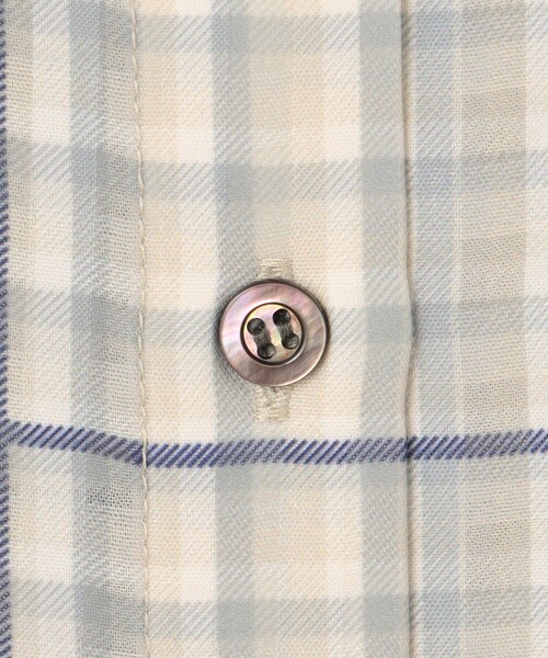 組曲（クミキョク）の「【洗える】シアーチェック ブラウス（シャツ/ブラウス・レディース・イエロー系3/ベージュ系3・3/2）」の18枚目の写真