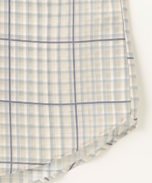 組曲（クミキョク）の「【洗える】シアーチェック ブラウス（シャツ/ブラウス・レディース・イエロー系3/ベージュ系3・3/2）」の20枚目の写真