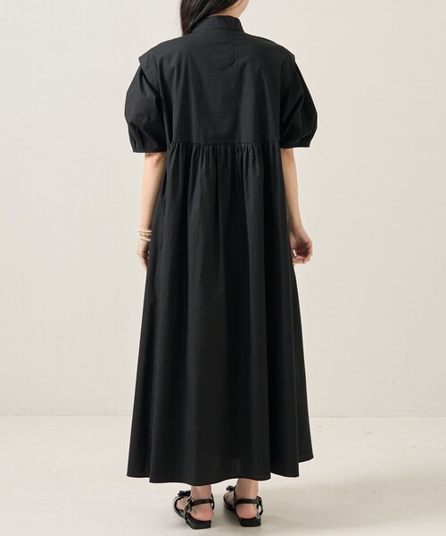 FREAK'S STORE（フリークスストア）の「バルーンスリーブショートスリーブマキシワンピース（シャツワンピース・レディース・オフホワイト/ブルー/ブラック/その他1・ﾌﾘ-）」の10枚目の写真