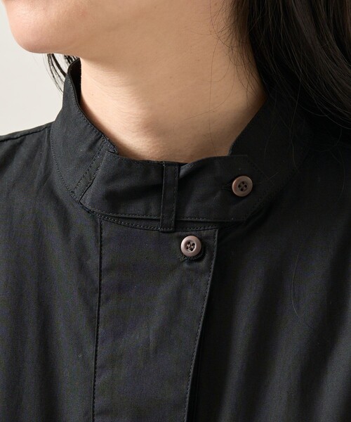 FREAK'S STORE（フリークスストア）の「バルーンスリーブショートスリーブマキシワンピース（シャツワンピース・レディース・オフホワイト/ブルー/ブラック/その他1・ﾌﾘ-）」の11枚目の写真