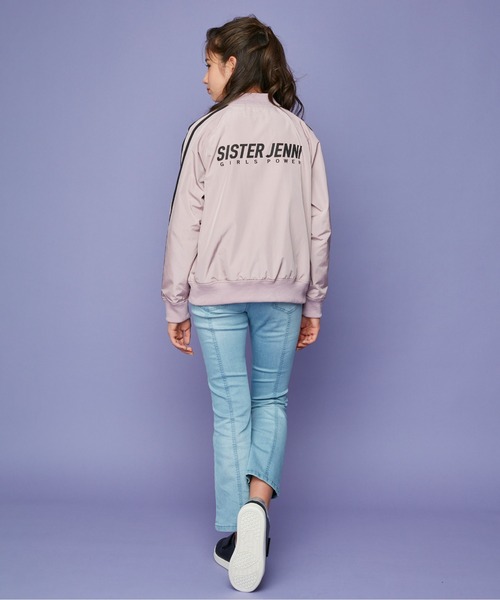 SISTER JENNI（SISTER JENNI）の「袖ラインブルゾン（ブルゾン・キッズ・ピンク/サックスブルー/アイボリー・130cm/140cm/160cm/150cm）」の9枚目の写真