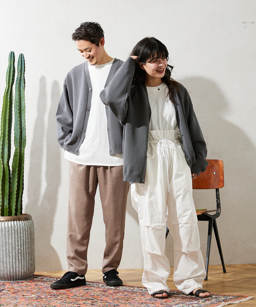 JOURNAL STANDARD relume（ジャーナルスタンダード　レリューム）の「【カーディガン+カットソーの2点SET】リサイクルメッシュカーディガン（カーディガン/ボレロ・メンズ・グリーン/ブルー系その他/ブラック/ベージュ/ベージュ系その他/ブルー/グレー/オレンジ・LARGE/MEDIUM）」の10枚目の写真