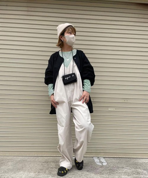 ARCADE（アーケード）の「夏服 Vネック オールインワン サロペット -ARCADE Limited Line-（サロペット/オーバーオール・レディース・ブラック/グレイッシュベージュ/セージグリーン/モカ/ネイビー・FREE）」の18枚目の写真