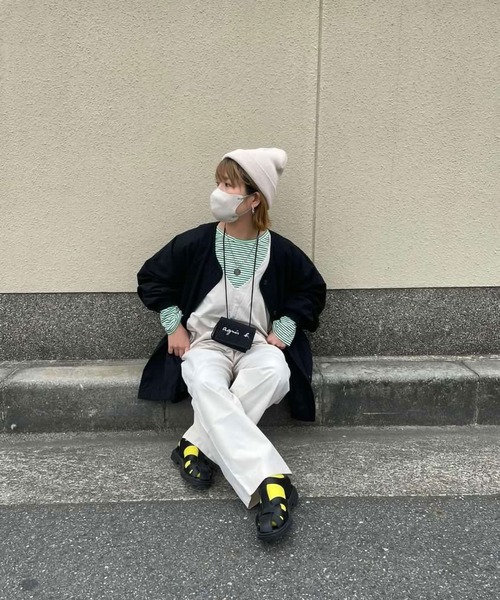 ARCADE（アーケード）の「夏服 Vネック オールインワン サロペット -ARCADE Limited Line-（サロペット/オーバーオール・レディース・ブラック/グレイッシュベージュ/セージグリーン/モカ/ネイビー・FREE）」の19枚目の写真