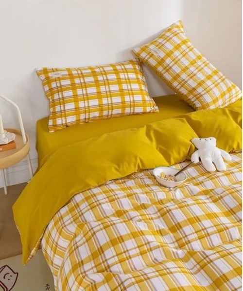 eimy istoire コットンベットカバーシングル ベッド 寝具 「 ammy. / エイミードット 」 マルチ チェック柄 ベッド