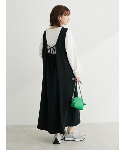 RAY CASSIN FAVORI（レイカズンフェバリ）の「・RAY　CASSIN　Vネックジャンスカ（ワンピース・レディース・グレイッシュベージュ/ブラック/カーキ・FREE）」の16枚目の写真