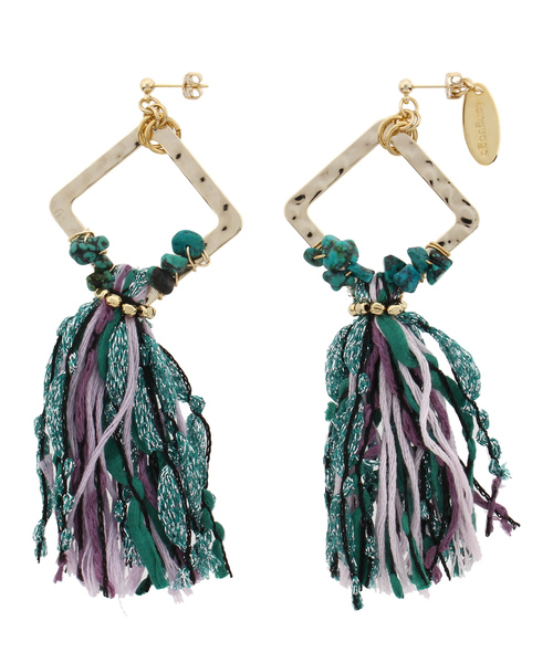 Language（ランゲージ）の「【Language】タッセルPI（ピアス（両耳用）・レディース・ブルー系/オレンジ系・38）」の2枚目の写真