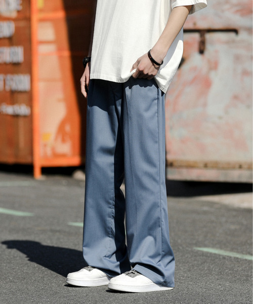 neos(ネオス)の「【neos -addictive design-】ルーズシルエット TR フレア スラックス ワイド パンツ(スラックス・メンズ・モカ/ホワイト/グリーン/ブラック/ブルーグレー・MEDIUM/LARGE/X-LARGE)」の10枚目の写真