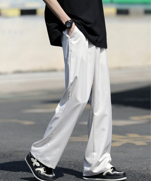 neos(ネオス)の「【neos -addictive design-】ルーズシルエット TR フレア スラックス ワイド パンツ(スラックス・メンズ・モカ/ホワイト/グリーン/ブラック/ブルーグレー・MEDIUM/LARGE/X-LARGE)」の11枚目の写真