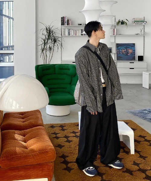 HOLY IN CODE(ホーリーインコード)の「HOLY IN CODE R check cotton over SHIRT(シャツ/ブラウス・メンズ・ブラック・FREE)」の2枚目の写真