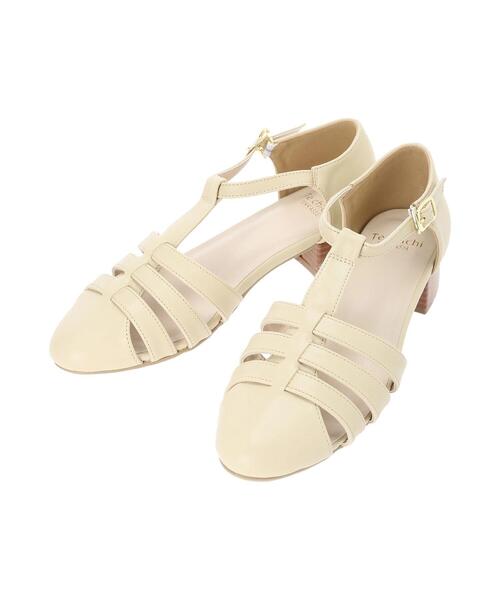 Te chichi TERRASSE（テチチテラス）の「チャンキーヒールグルカサンダル（サンダル・レディース・ブラック/オフホワイト/ベージュ・MEDIUM/LARGE）」の11枚目の写真