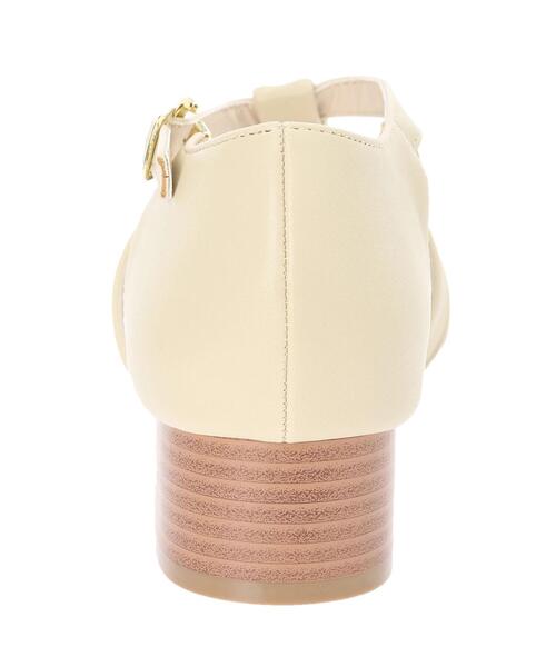 Te chichi TERRASSE（テチチテラス）の「チャンキーヒールグルカサンダル（サンダル・レディース・ブラック/オフホワイト/ベージュ・MEDIUM/LARGE）」の12枚目の写真