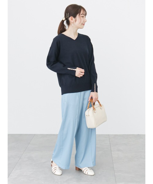 Te chichi TERRASSE（テチチテラス）の「チャンキーヒールグルカサンダル（サンダル・レディース・ブラック/オフホワイト/ベージュ・MEDIUM/LARGE）」の6枚目の写真