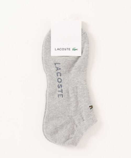 LACOSTE(ラコステ)の「《LACOSTE》足底ロゴパイルスニーカー丈(ソックス/靴下・メンズ・グレー/ブラック/ホワイト/ネイビー・25-27)」の3枚目の写真