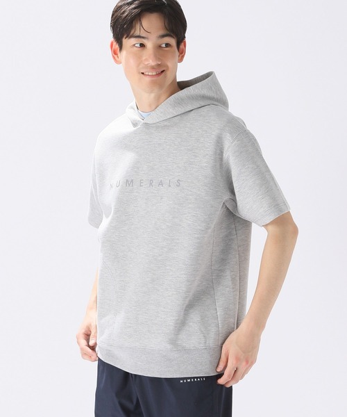 NUMERALS（ヌメラルズ）の「【UNISEX】[NUMERALS]スウェットSSパーカー（Tシャツ/カットソー・メンズ・グレー/ブラック/ホワイト/ブルー/その他8/ライトグリーン・LARGE/MEDIUM）」の4枚目の写真