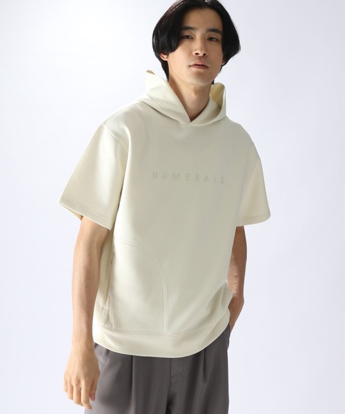 NUMERALS（ヌメラルズ）の「【UNISEX】[NUMERALS]スウェットSSパーカー（Tシャツ/カットソー・メンズ・グレー/ブラック/ホワイト/ブルー/その他8/ライトグリーン・LARGE/MEDIUM）」の6枚目の写真