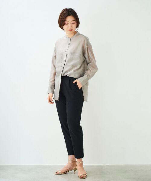 le.coeur blanc(ルクールブラン)の「エアリーローンシアーシャツ(シャツ/ブラウス・レディース・モカ/イエロー/ブルー・38)」の22枚目の写真