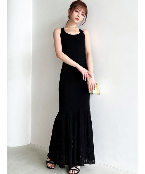 RESEXXY（リゼクシー）の「バックオープンマーメイドニットワンピース（ワンピース・レディース・ブラック/ブルー/レッド・FREE）」の20枚目の写真