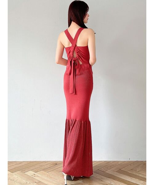 RESEXXY（リゼクシー）の「バックオープンマーメイドニットワンピース（ワンピース・レディース・ブラック/ブルー/レッド・FREE）」の17枚目の写真