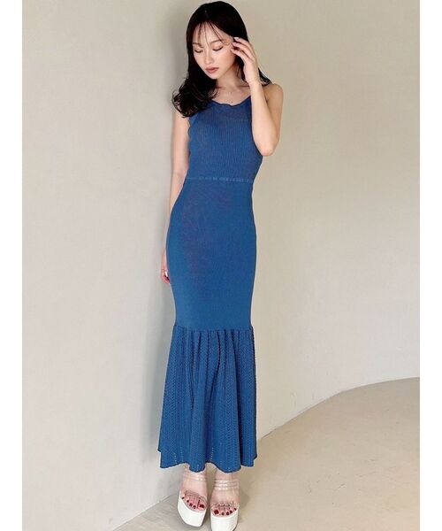 RESEXXY（リゼクシー）の「バックオープンマーメイドニットワンピース（ワンピース・レディース・ブラック/ブルー/レッド・FREE）」の21枚目の写真