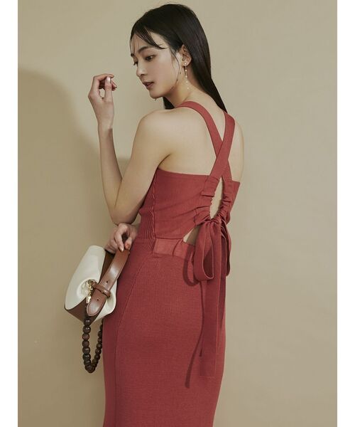 RESEXXY（リゼクシー）の「バックオープンマーメイドニットワンピース（ワンピース・レディース・ブラック/ブルー/レッド・FREE）」の18枚目の写真