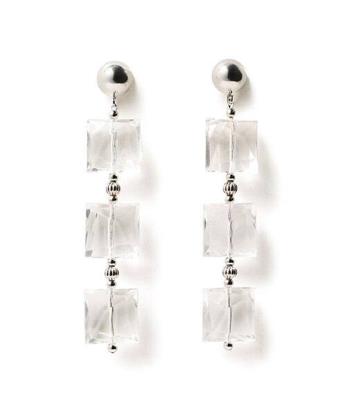 Ray BEAMS(レイビームス)の「Ray BEAMS / クリア スクエア イヤリング(イヤリング・レディース・その他・ONE SIZE)」の1枚目の写真