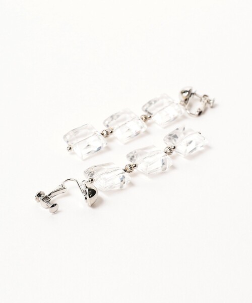 Ray BEAMS(レイビームス)の「Ray BEAMS / クリア スクエア イヤリング(イヤリング・レディース・その他・ONE SIZE)」の2枚目の写真