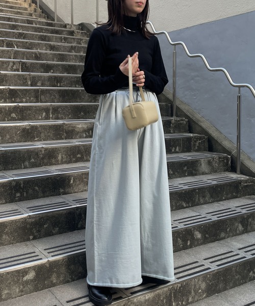 カットオフスウェットワイドパンツ -手洗い可-（スウェットパンツ）｜Audrey and John Wad（オードリーアンドジョンワッド）