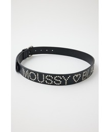 スタッズ付き黒レディースベルト MOUSSY♥ BLACKEYEPATCH MOUSSY（マウジー） BlackEyePatch WOMENとのコラボレーション