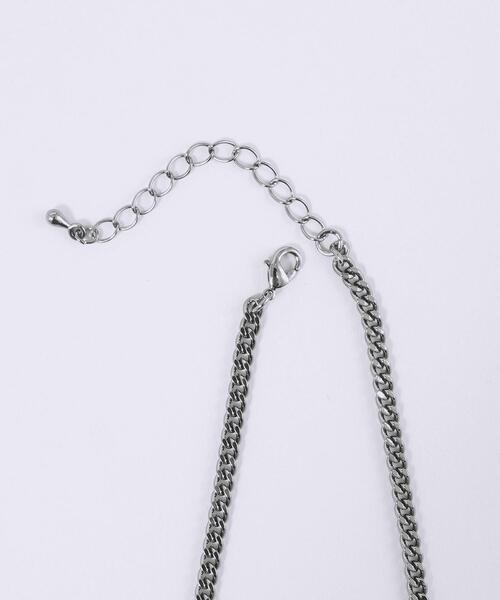 Figments（フィグメンツ）の「5連リングネックレス（ネックレス・レディース・ブラック/シルバー・FREE）」の7枚目の写真