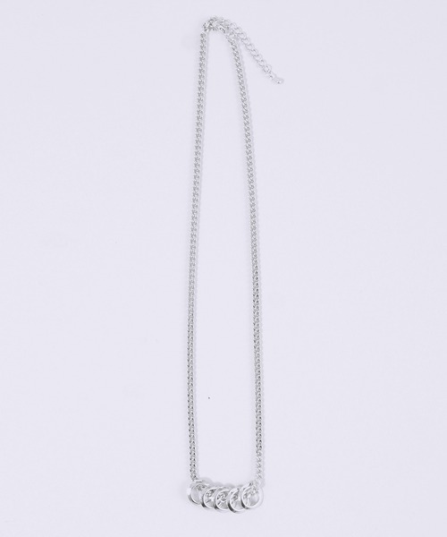 Figments（フィグメンツ）の「5連リングネックレス（ネックレス・レディース・ブラック/シルバー・FREE）」の10枚目の写真