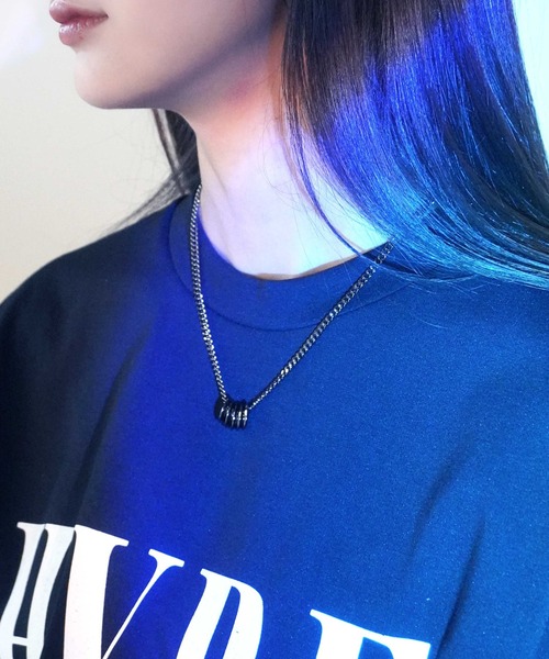 Figments（フィグメンツ）の「5連リングネックレス（ネックレス・レディース・ブラック/シルバー・FREE）」の13枚目の写真